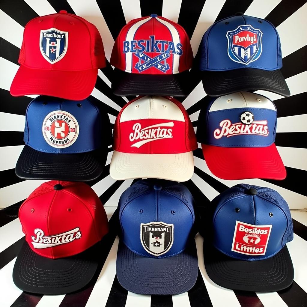 Collection of vintage Besiktas caps