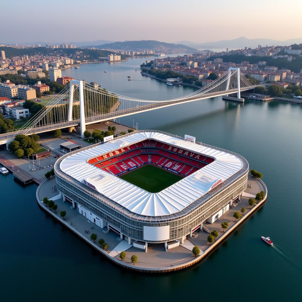 Beşiktaş Vodafone Park Aerial View