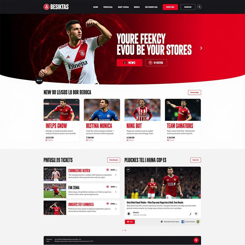 Besiktas Website Homepage