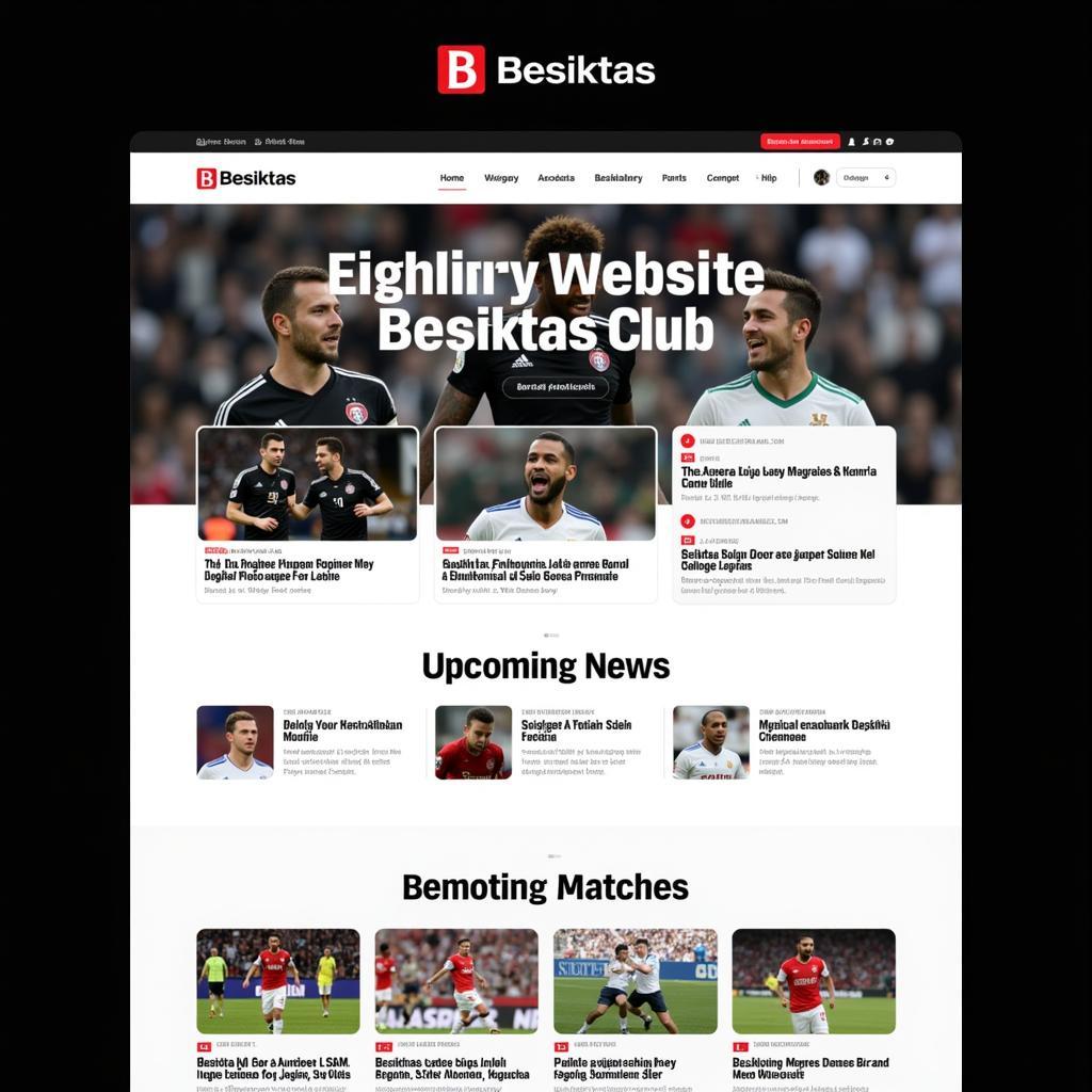 Besiktas Team Website Homepage