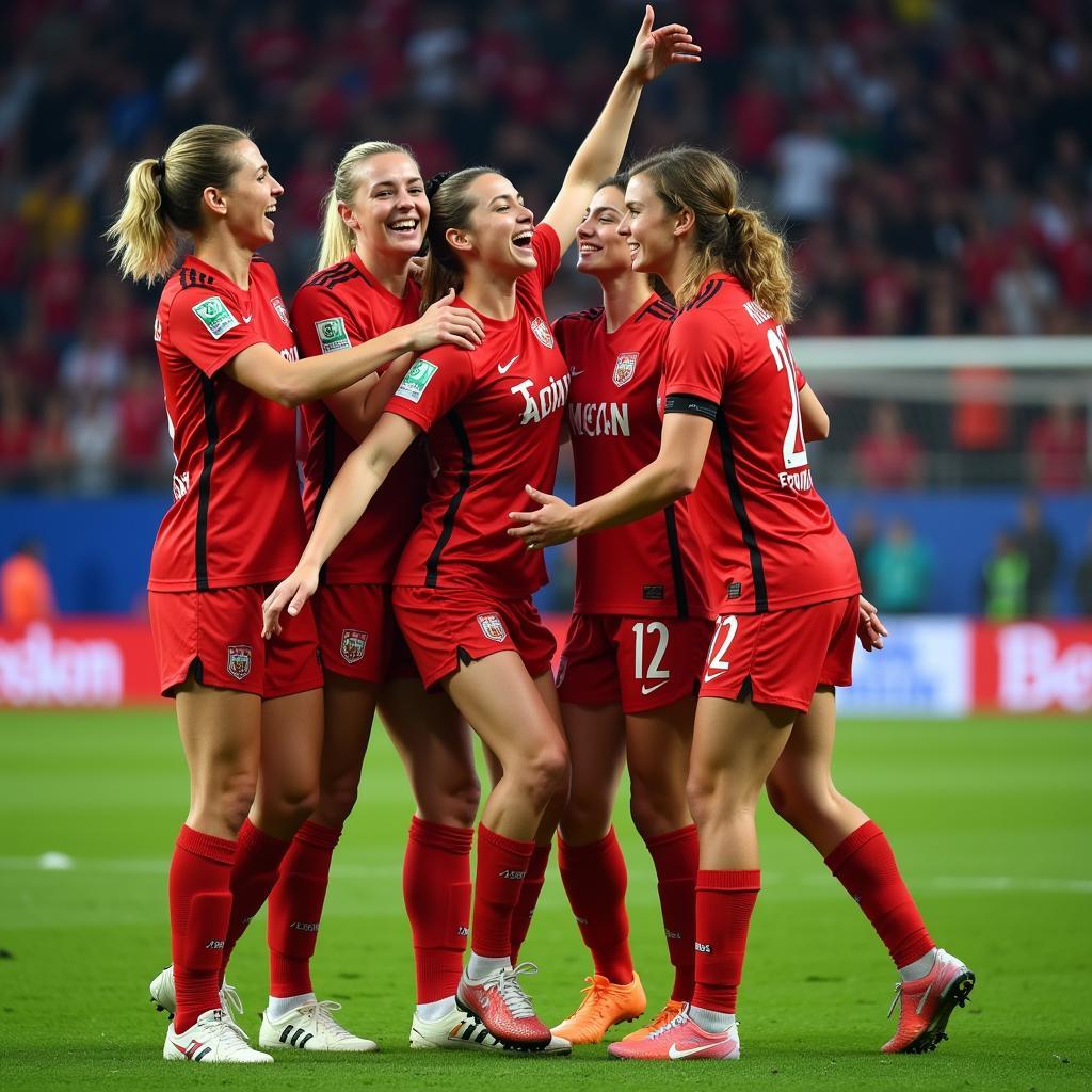 Besiktas Women's Team Celebrating a Victory