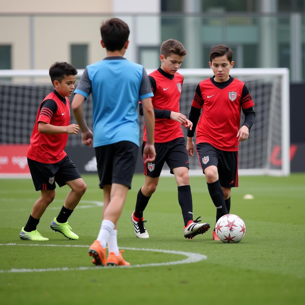 Young Besiktas Players in Training Session