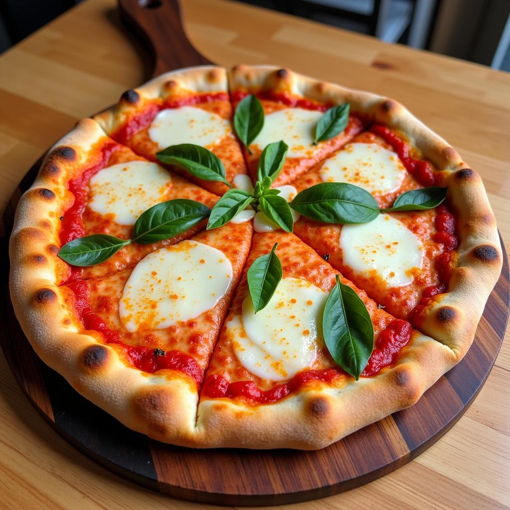 A Classic Margherita Pizza from Big Dogs