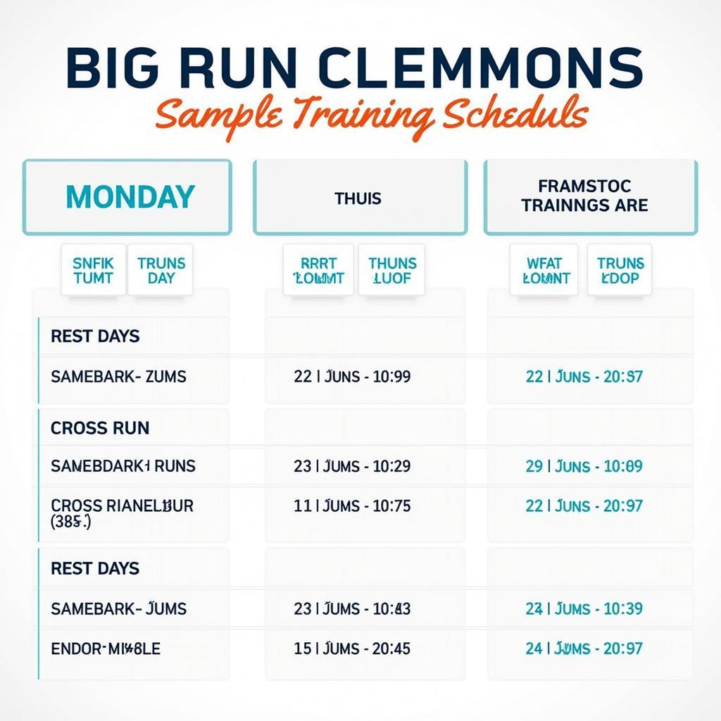 Big Run Clemmons Training Schedule