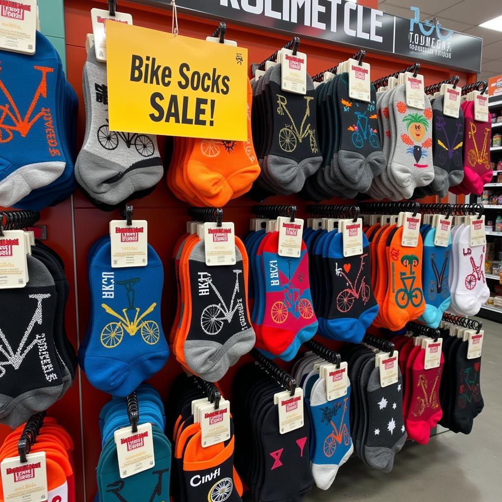 Bike socks on sale in a Miami store