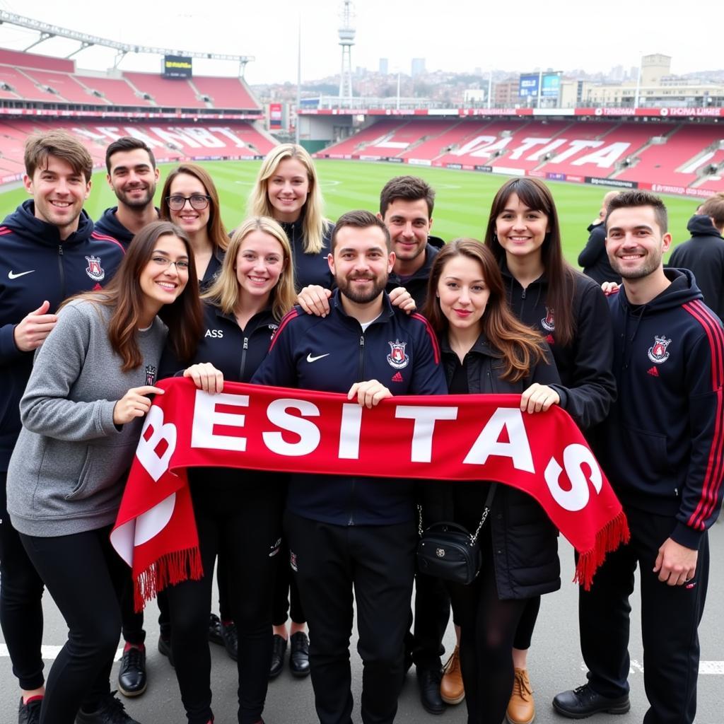 Group photo with Besiktas scarf