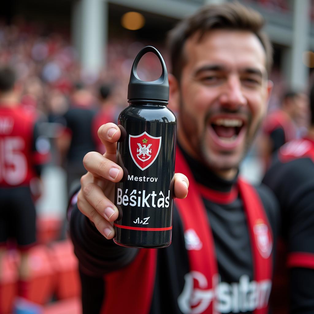 Beşiktaş Fan with Metal Water Bottle