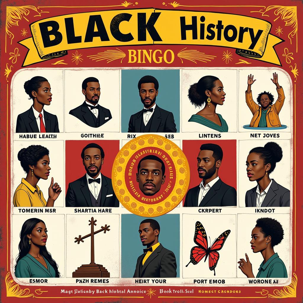 Black History Bingo Card Design