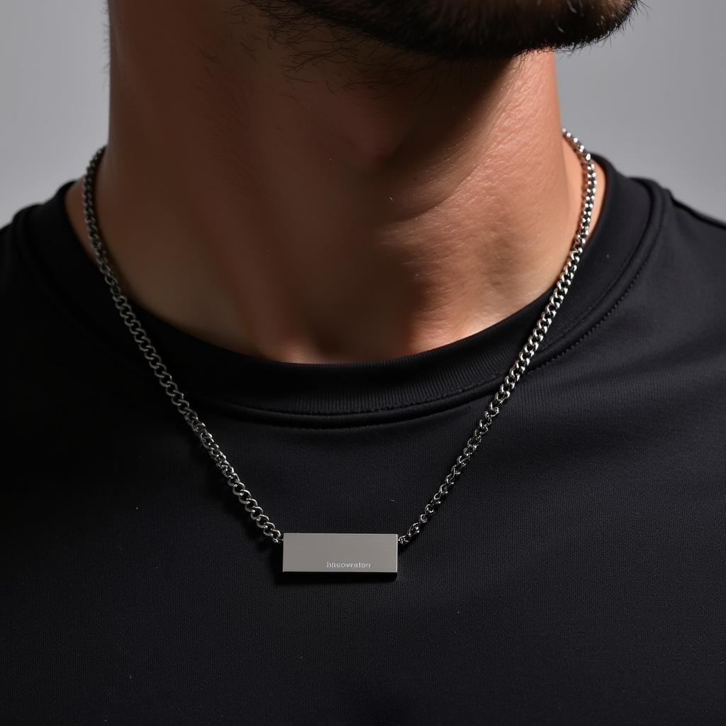 Black Titanium Sports Necklace