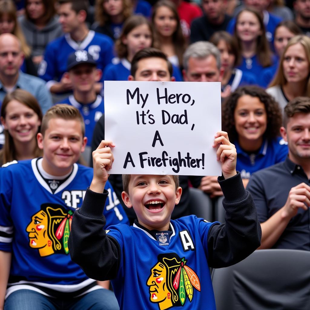 Blackhawks Fans Honoring Heroes