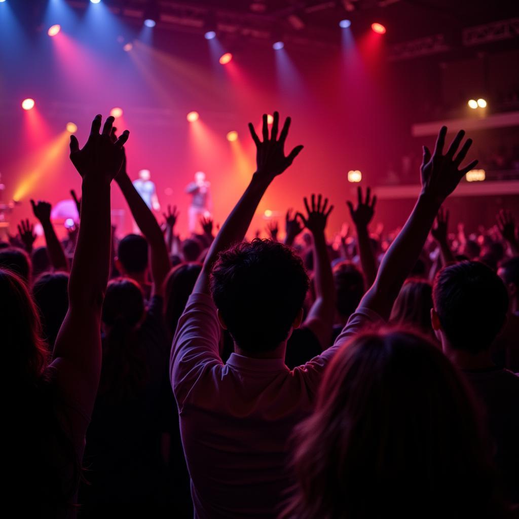 Bloomingdale concert crowd cheering