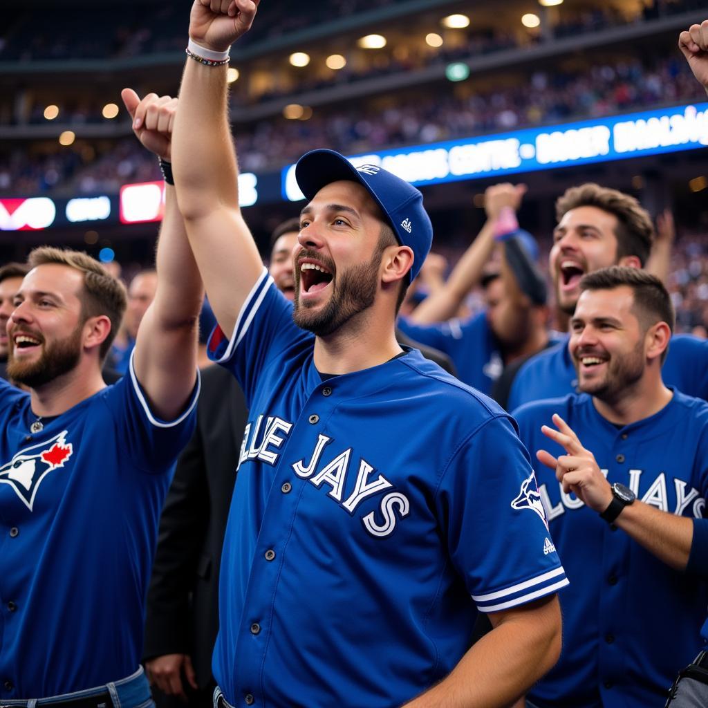 Toronto Blue Jays Fans Celebrating a Victory