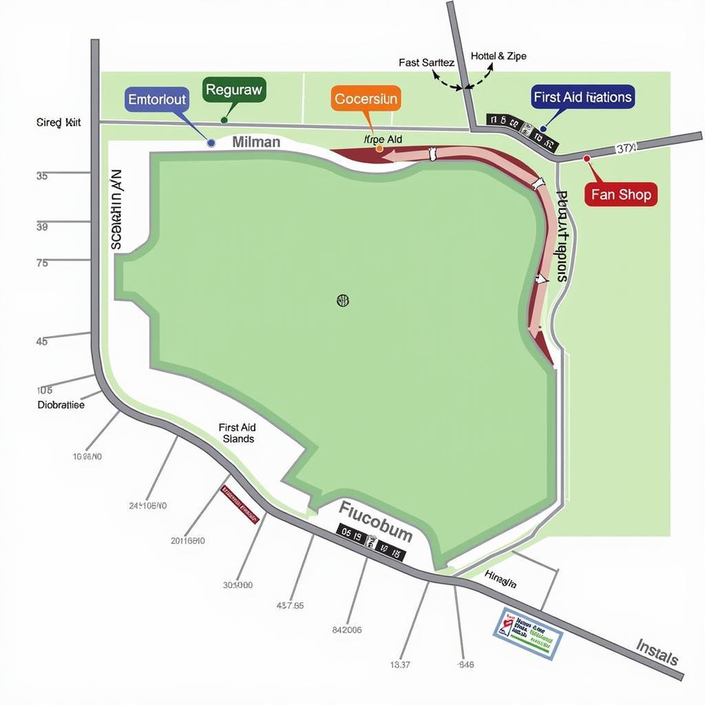 Bob Lewis Ballpark Amenities Map