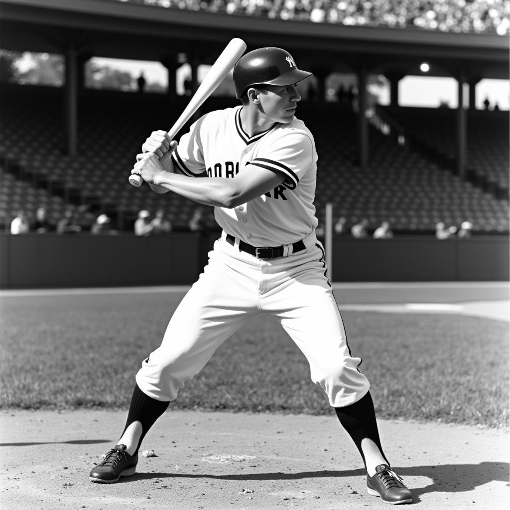 Bobby Berger swinging a bat during a game