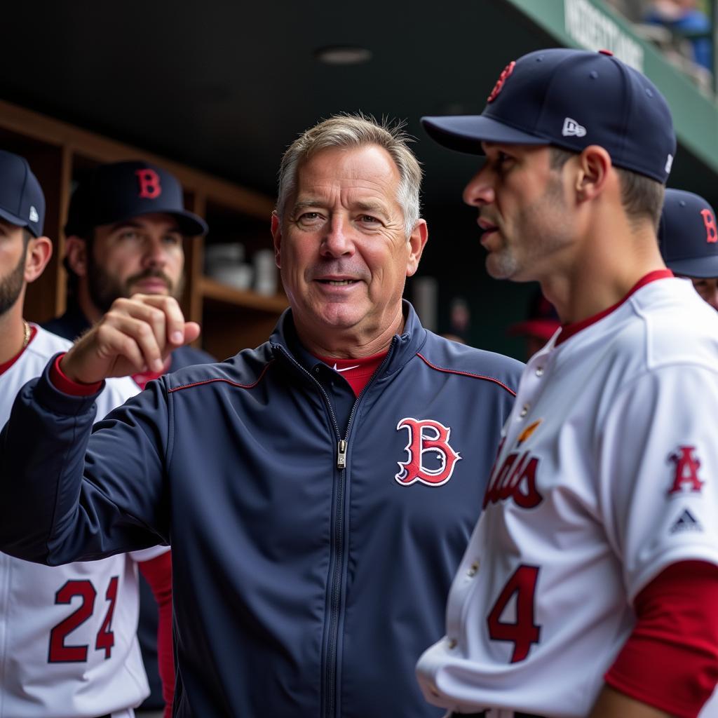 Bobby D Cox giving instructions to his team