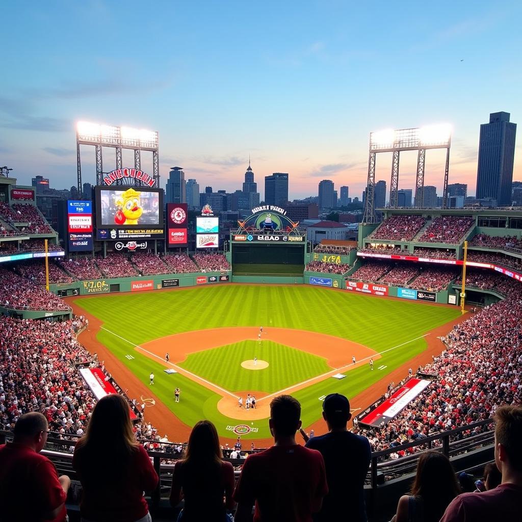 Boston Red Sox playing at Fenway Park