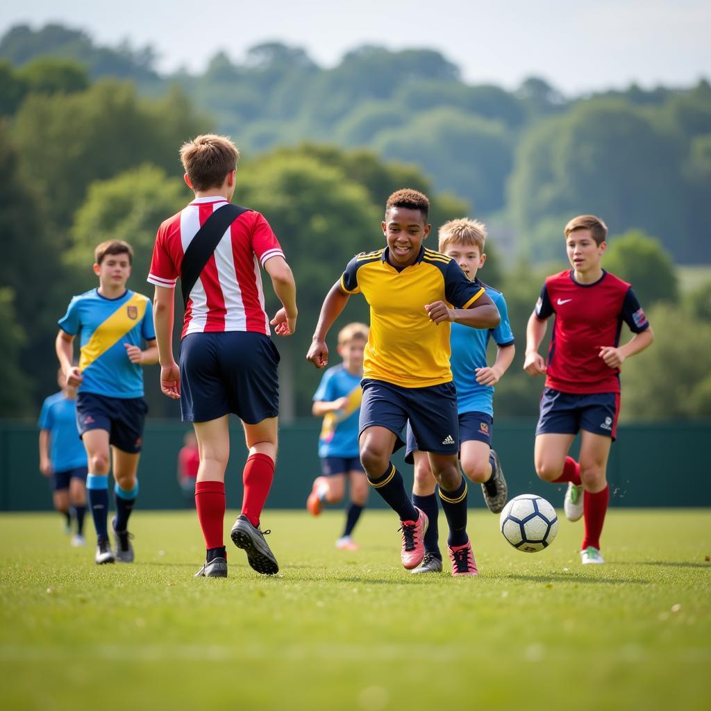 Youth athletes competing at Boston Sports Academy