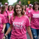 Participants at the Breast Cancer Walk Pittsburgh