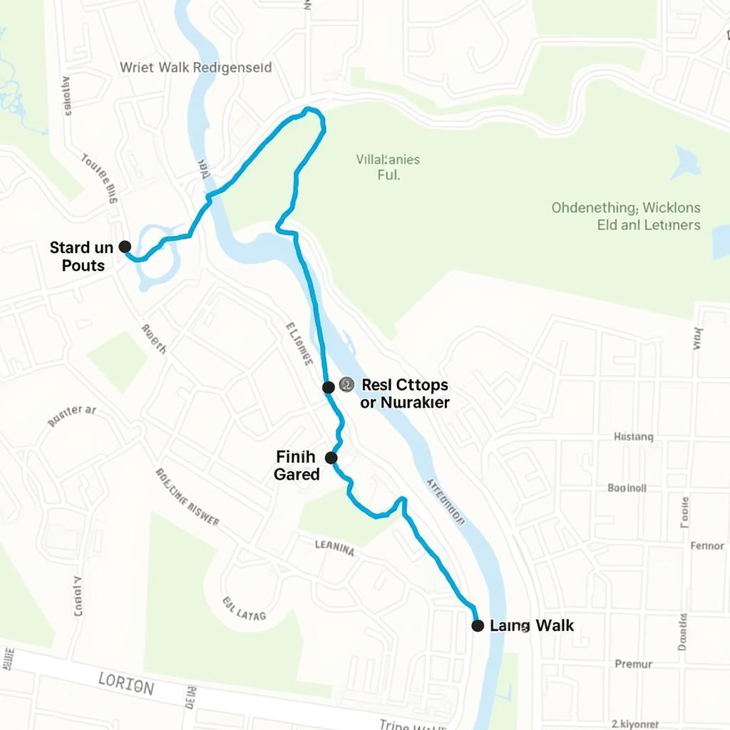 Map outlining the Breast Cancer Walk route in Pittsburgh