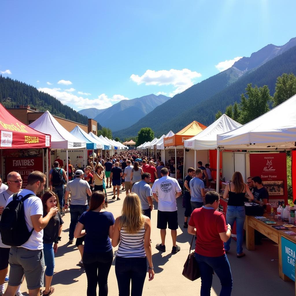 Attendees sampling tequila at the Breckenridge Tequila Festival