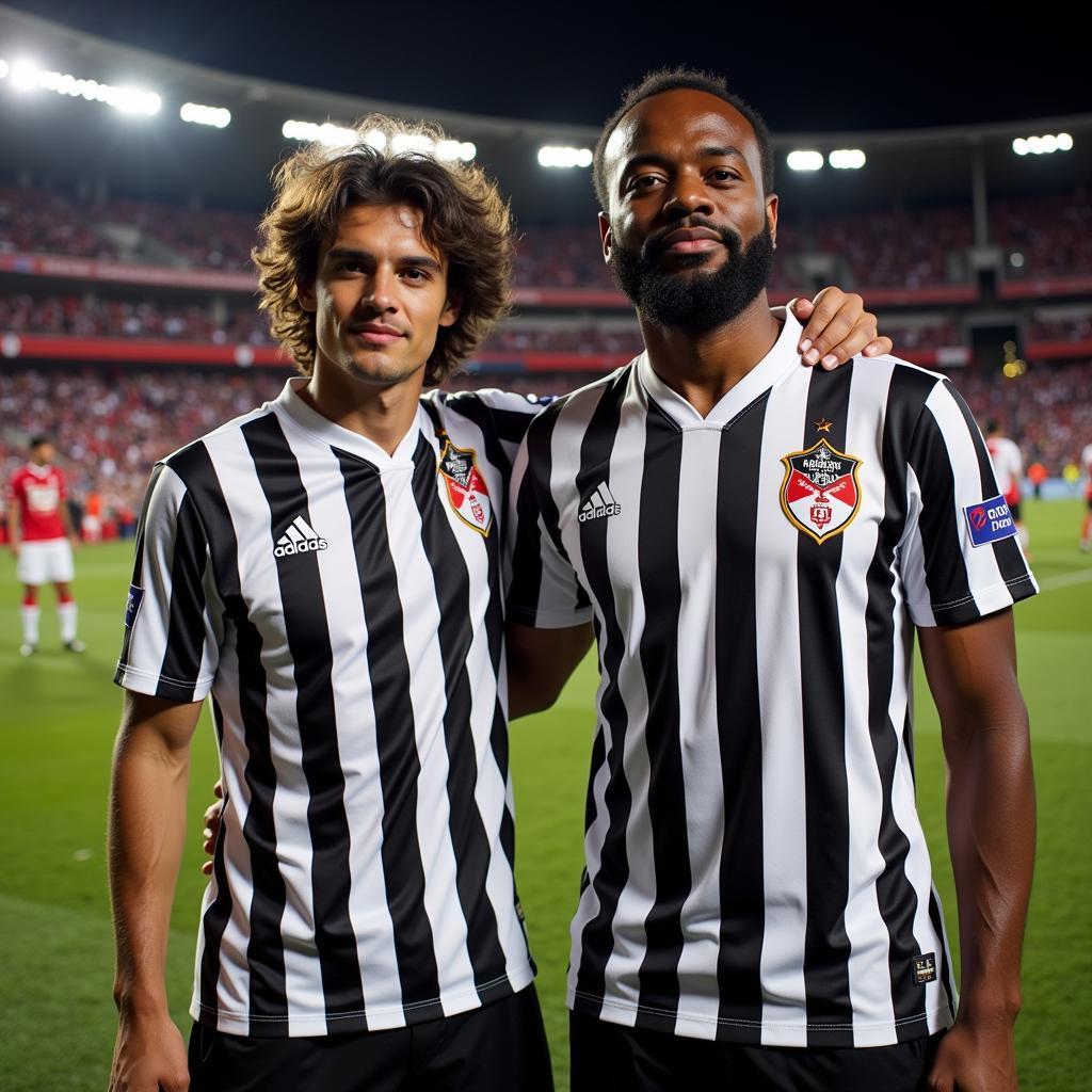 Brett Hendrix and Tyler Perry Sporting Beşiktaş Jerseys