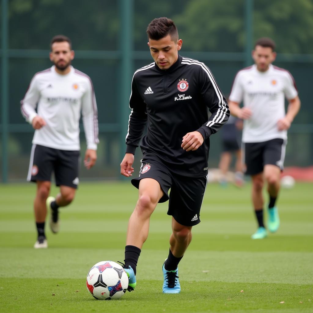 Brian Torres-Perez training with Besiktas