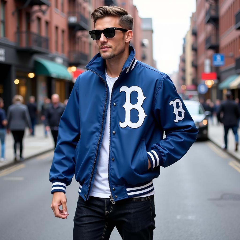 Modern Interpretation of the Brooklyn Dodgers Baseball Jacket