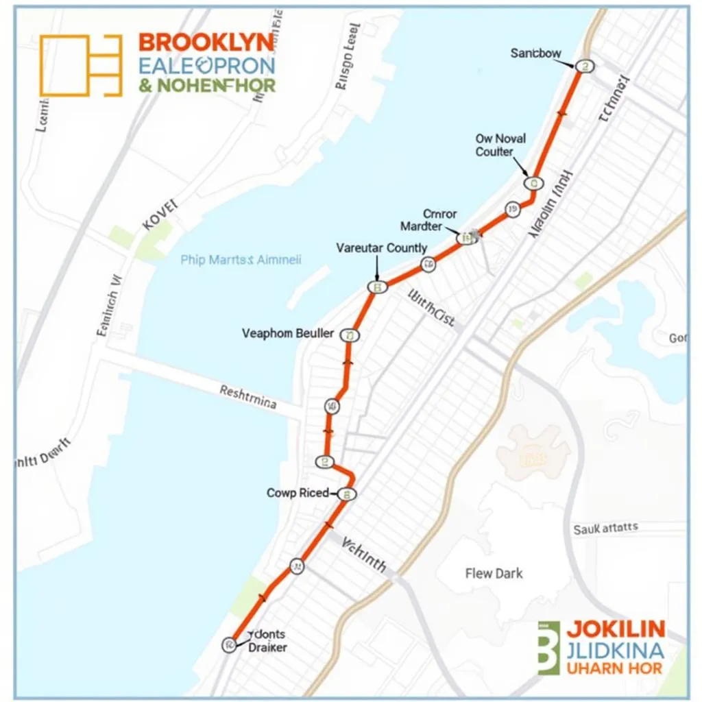 Map of Brooklyn Half Marathon Route