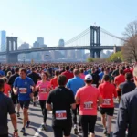 Runners at the Brooklyn Half Marathon