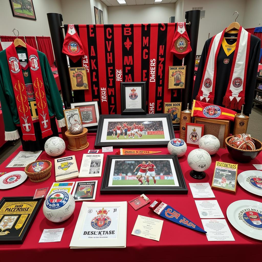 Besiktas memorabilia on display at Bruce Cooper Auctions