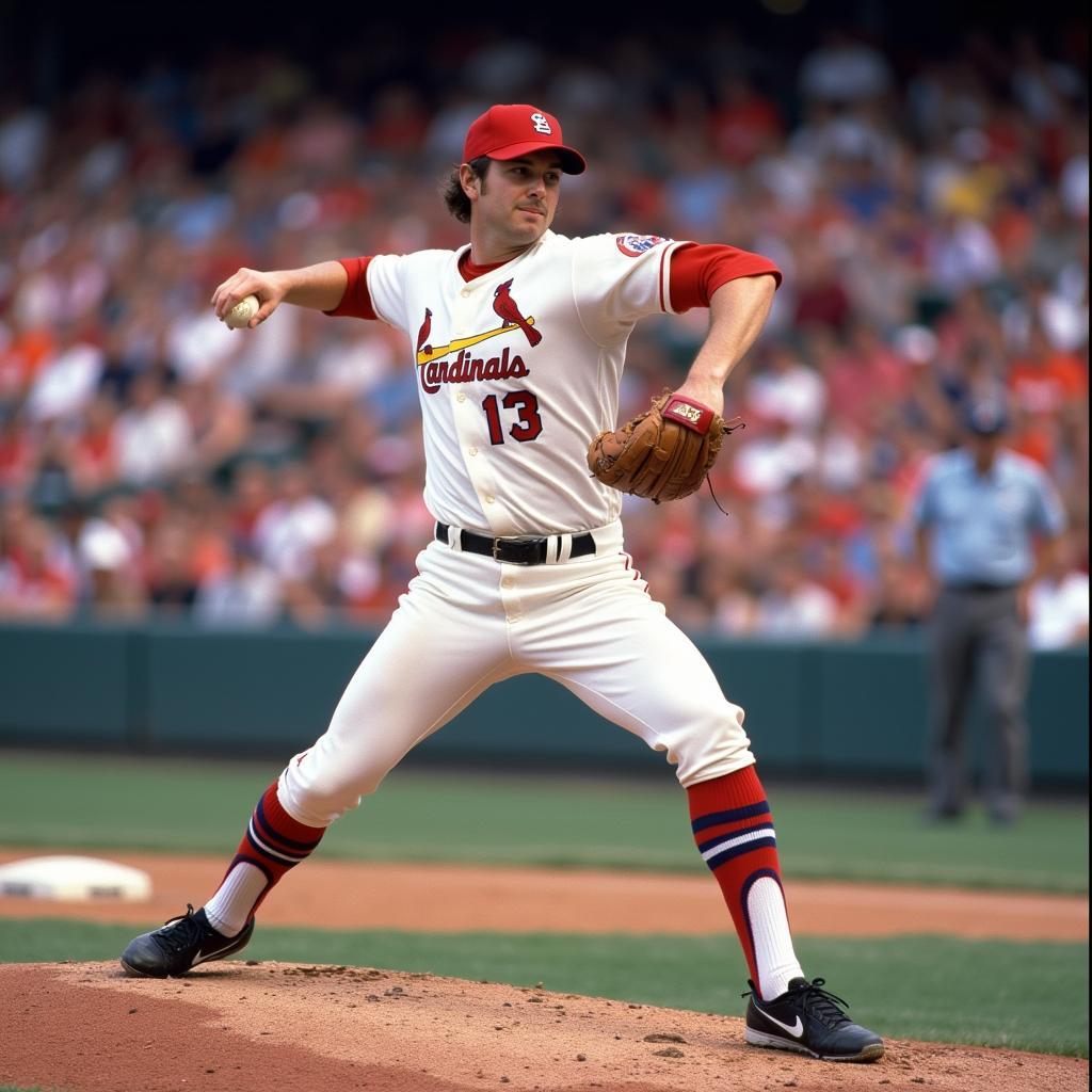 Bruce Sutter Pitching Action Shot