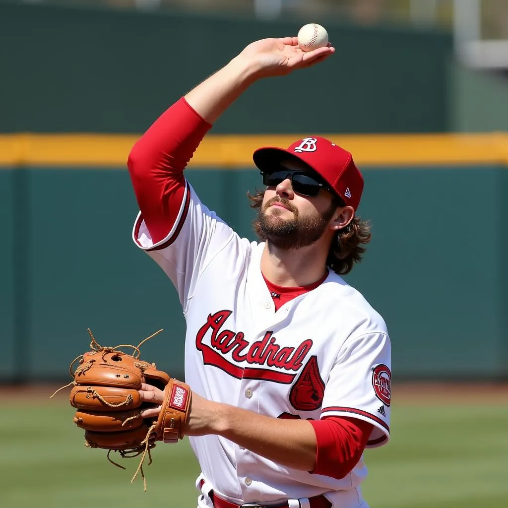 Bryce Harper wearing his signature sunglasses while playing.