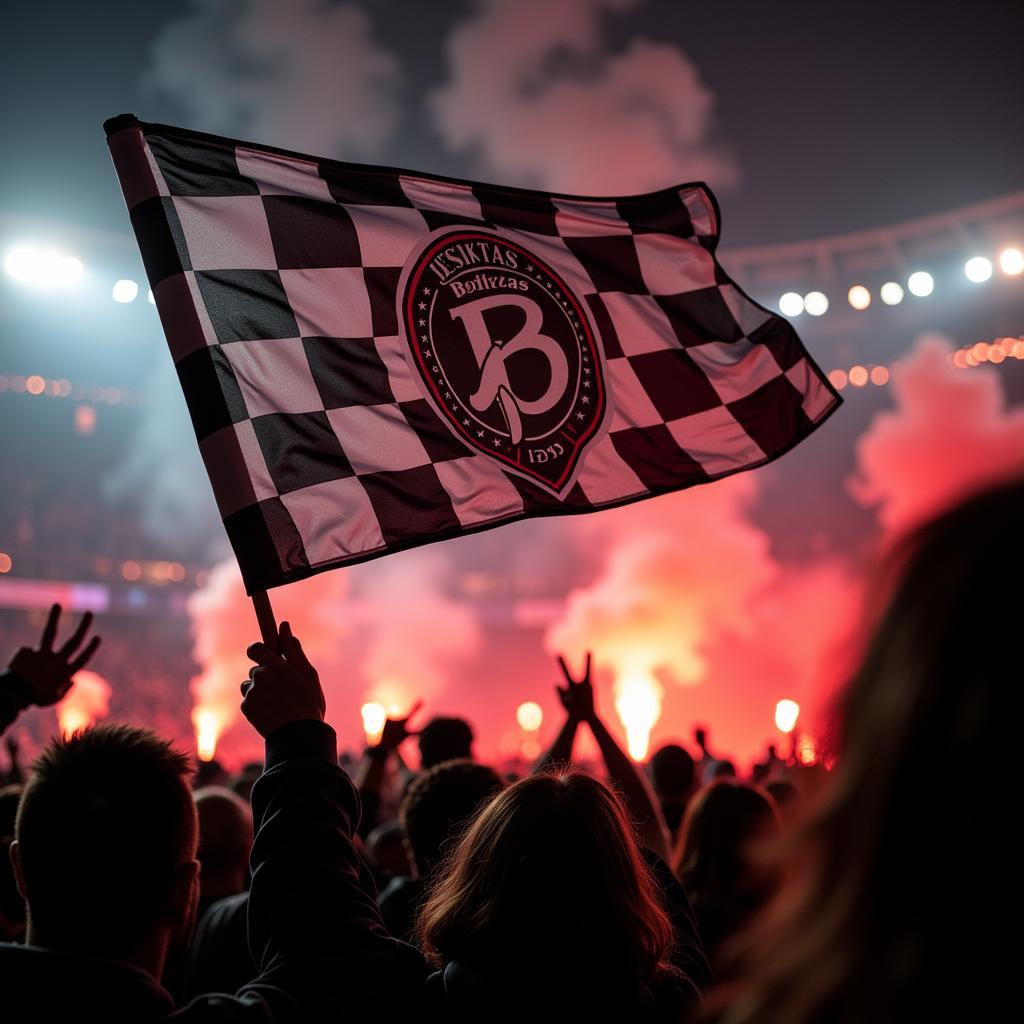 Busch flag held high by Besiktas fans