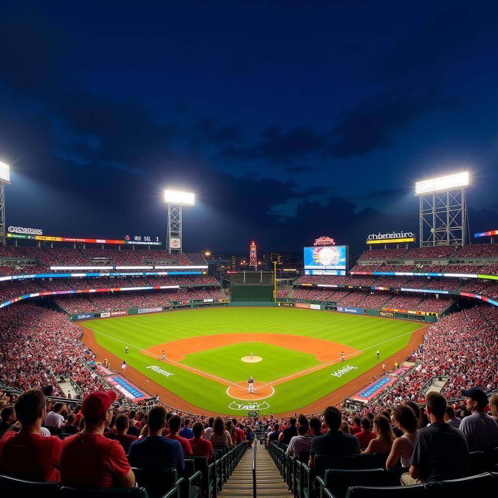 California Baseball Stadium - Night Game