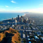 California Cityscape Aerial View