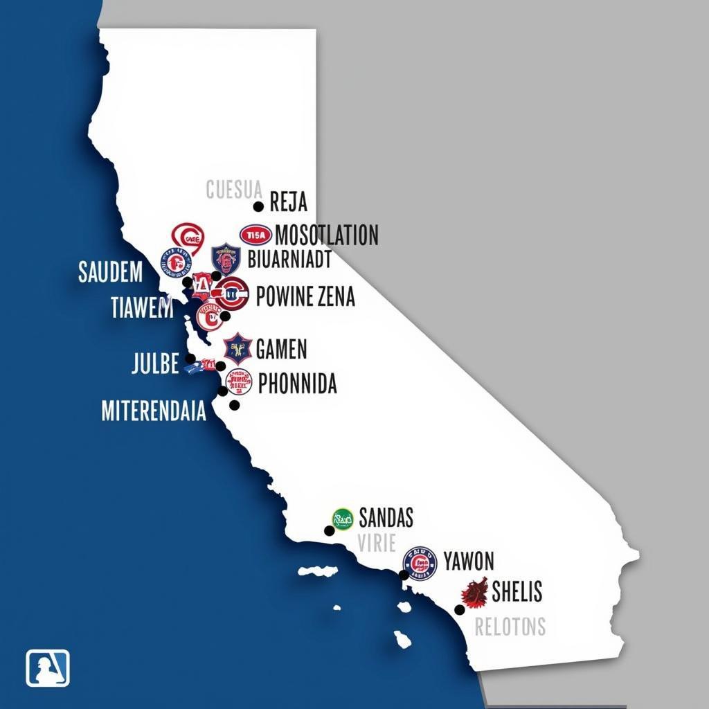 California MLB Teams Map