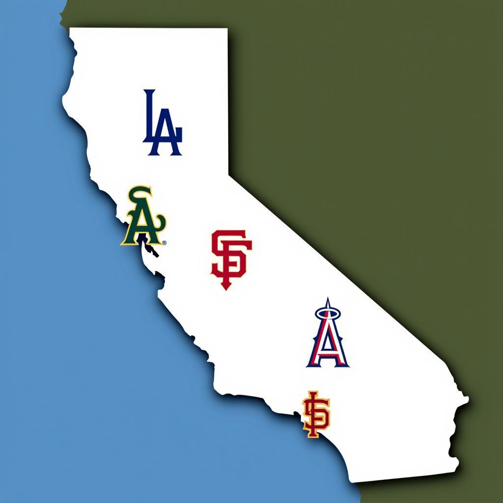 California MLB Teams Map