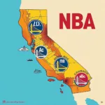 NBA Teams in California Map