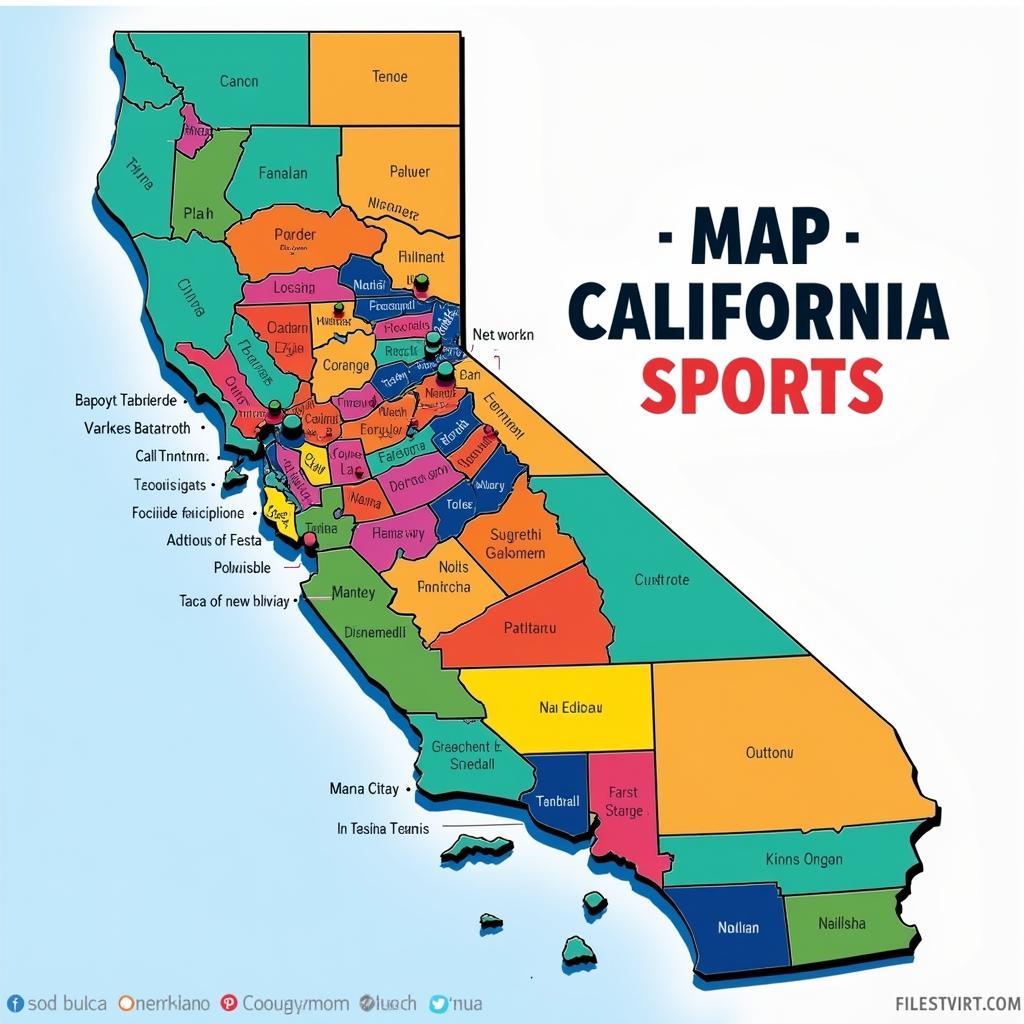 California Sports Teams Map