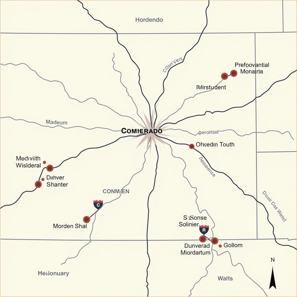 Map showcasing Camden, Denver West, and Golden Colorado