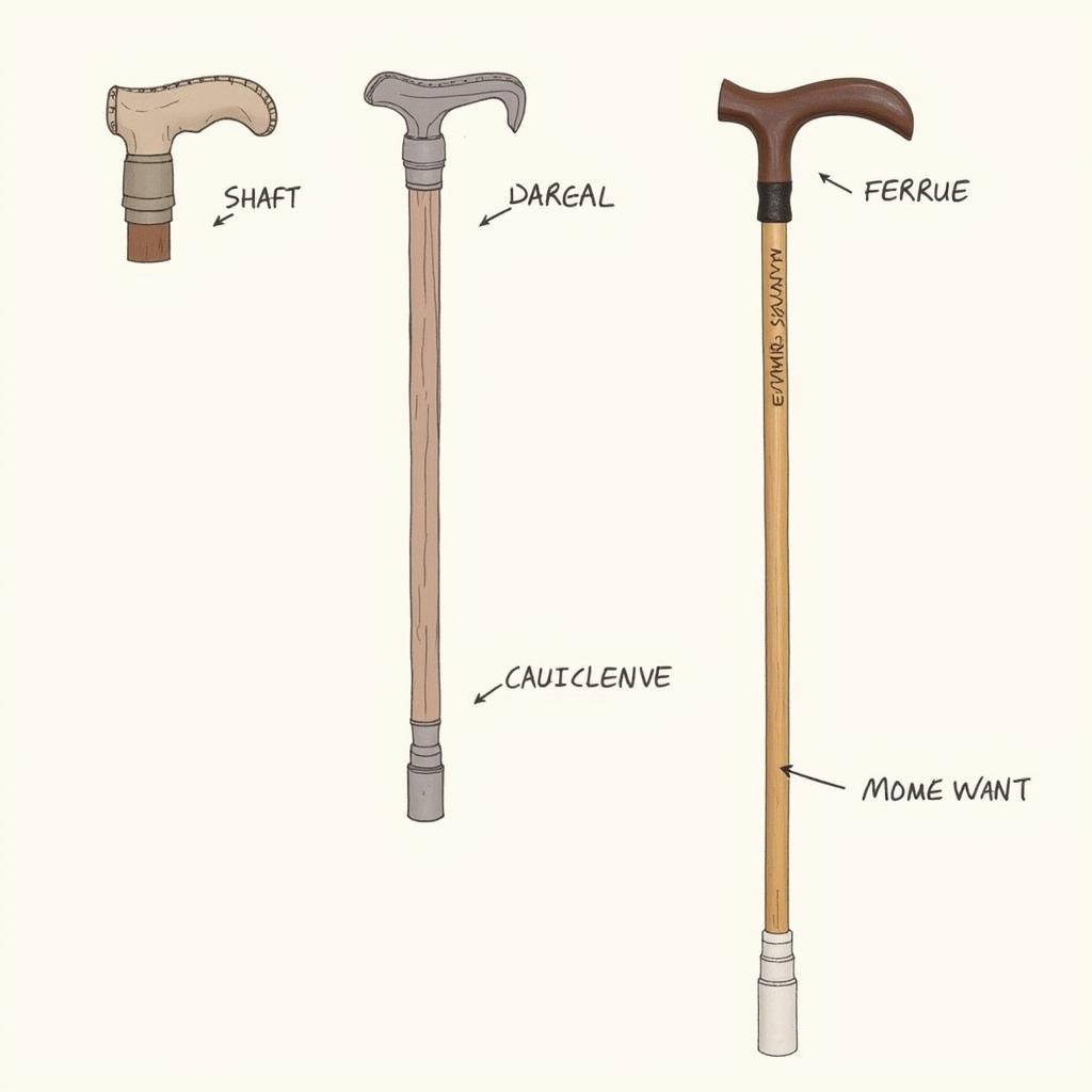 Anatomy of a Cane Walking Stick