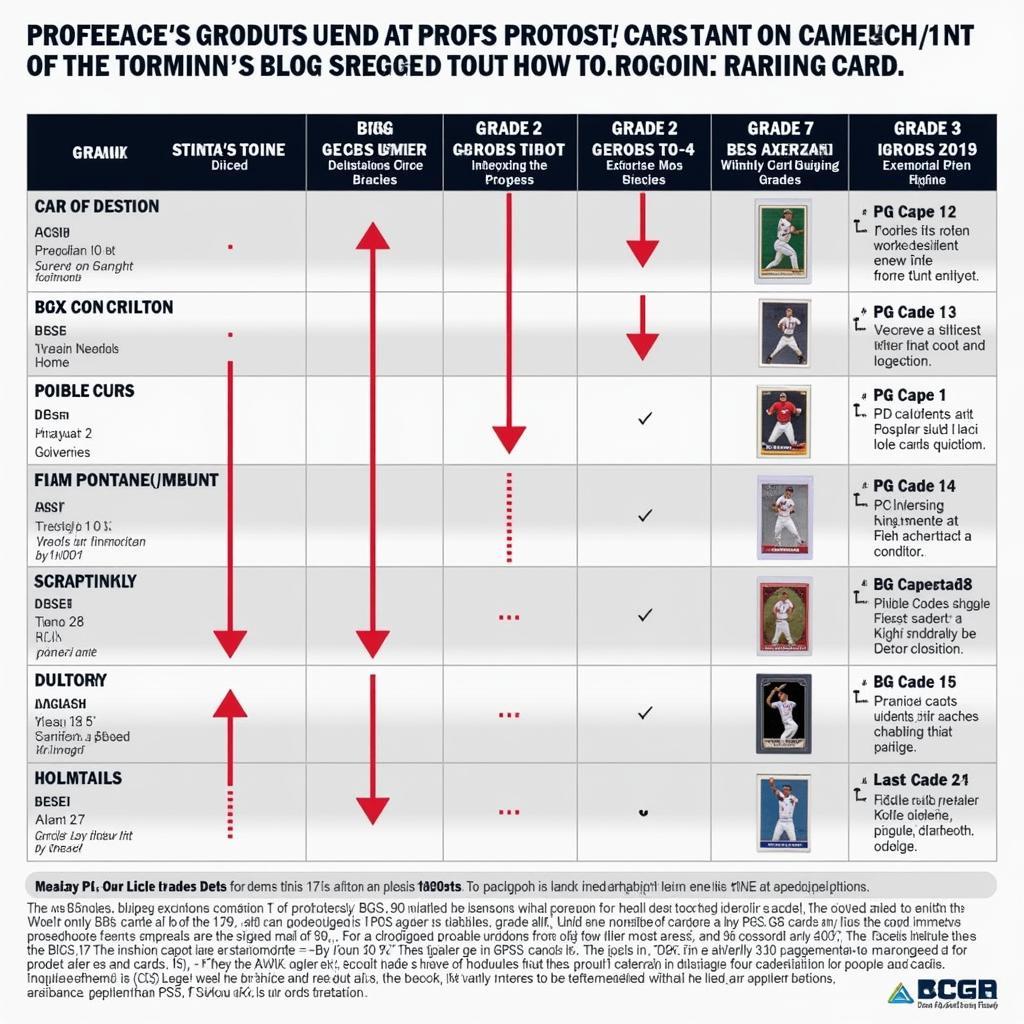 Professional Baseball Card Grading Scale