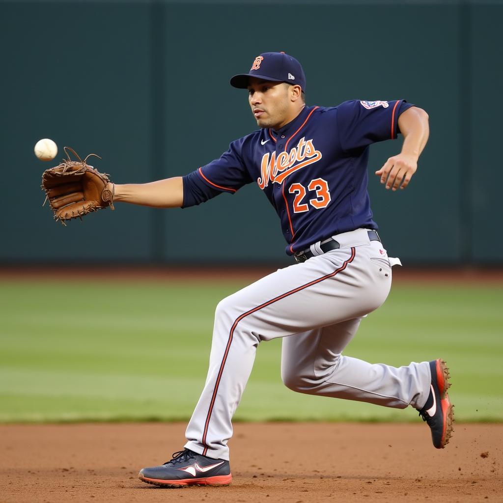 Carlos Correa showcasing his fielding skills during a match