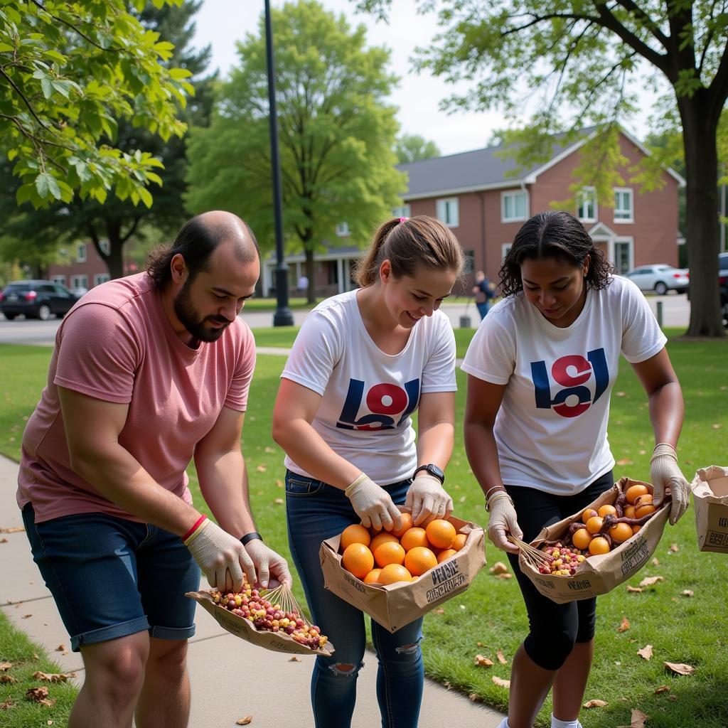 Carsi members engaging in community work