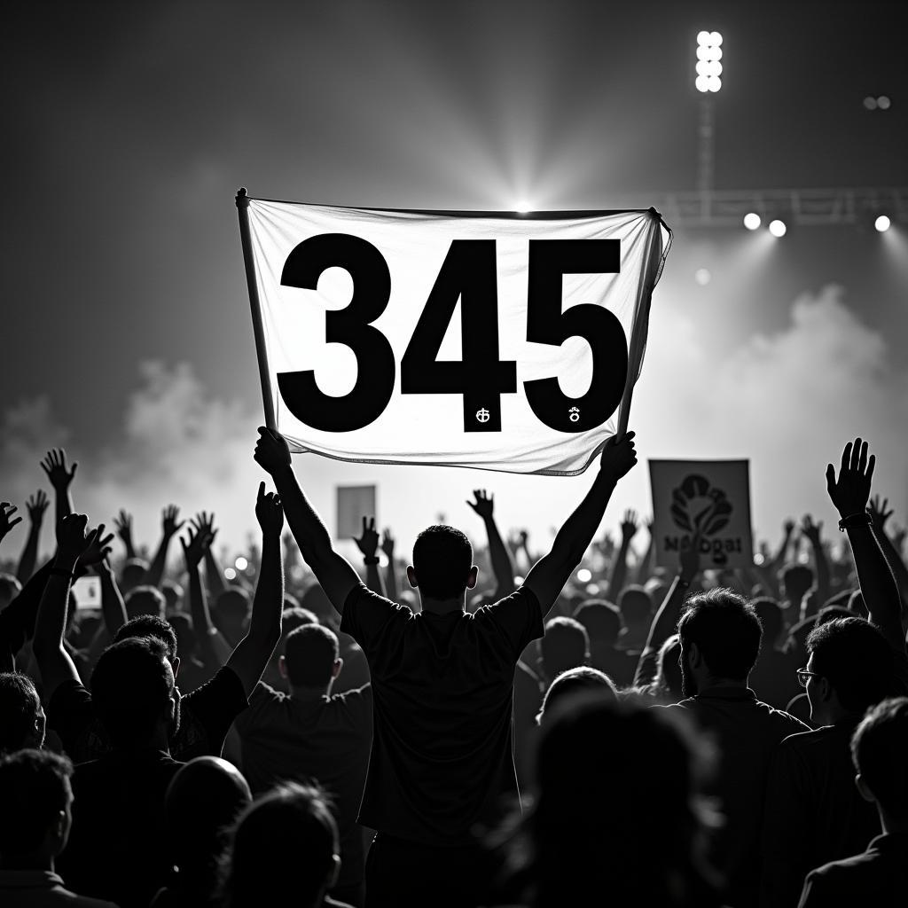 Çarşı Supporters Displaying a "345" Banner