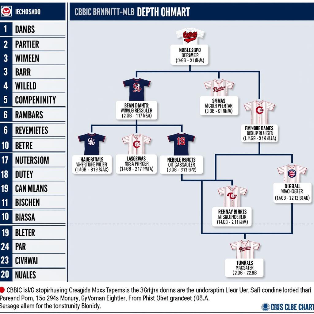 CBS MLB Depth Chart Example