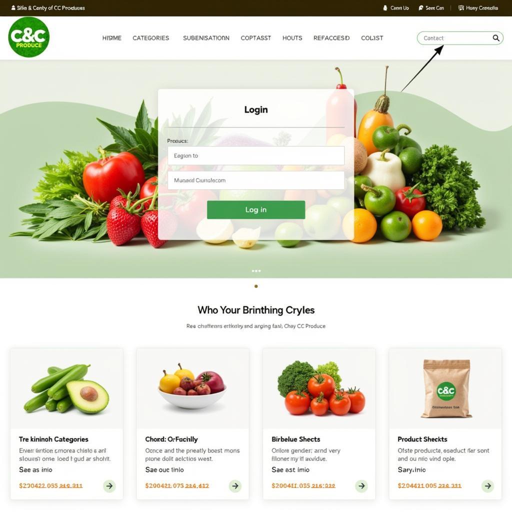 C&C Produce Website Interface