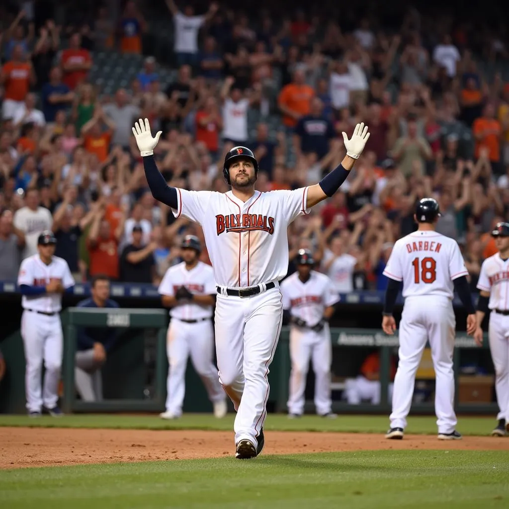 Celebrating a home run