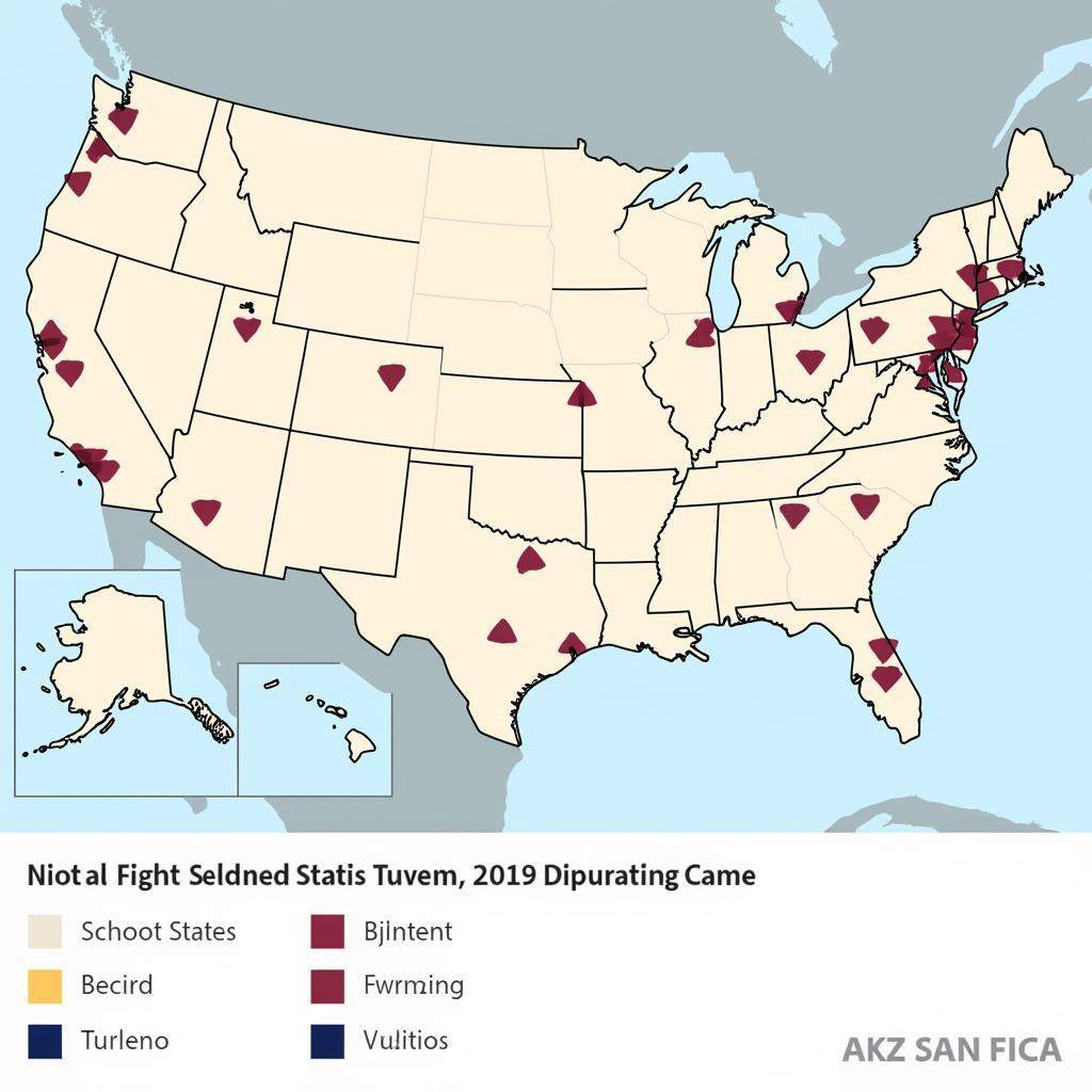 Central States Baseball Division Map