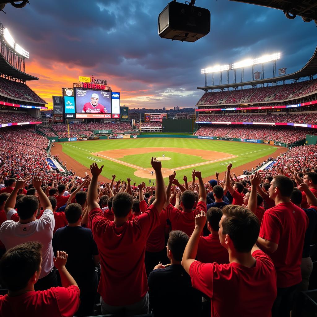 Central States Baseball Fans Celebrating